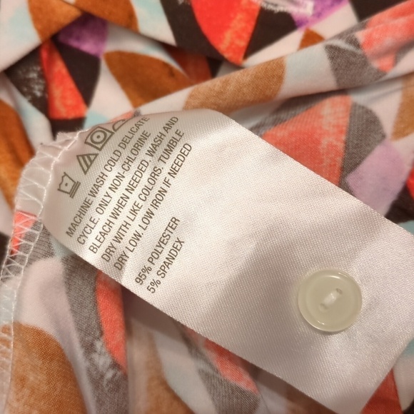 Iman 60's Boho Retro Pattern Stretchy Jumpsuit Waist Tie Waist Size Large - Picture 11 of 11